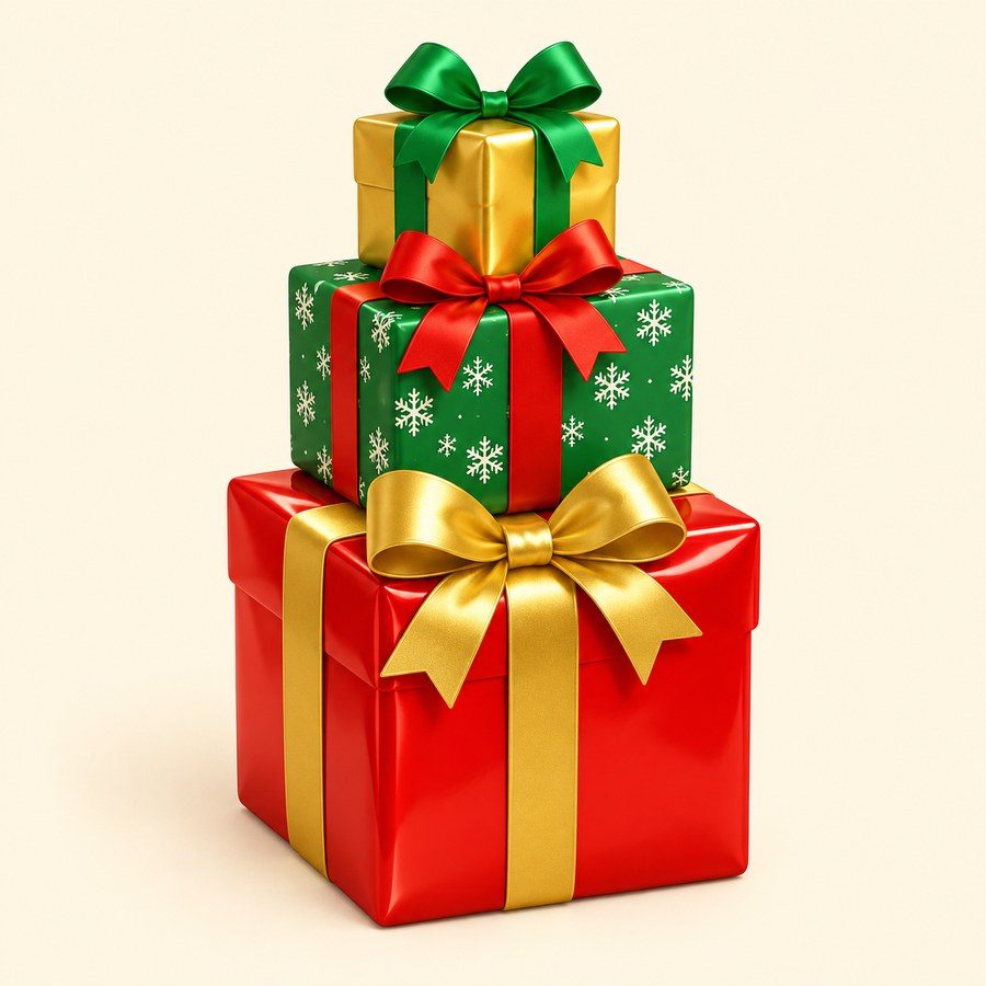 Wrapped Christmas presents